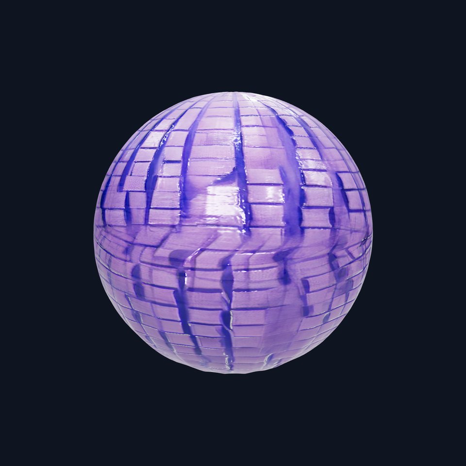 Purple Tiled Fabric HQ PBR Textures Set